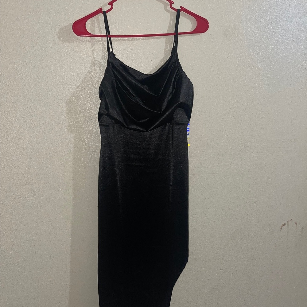 Black silk dress